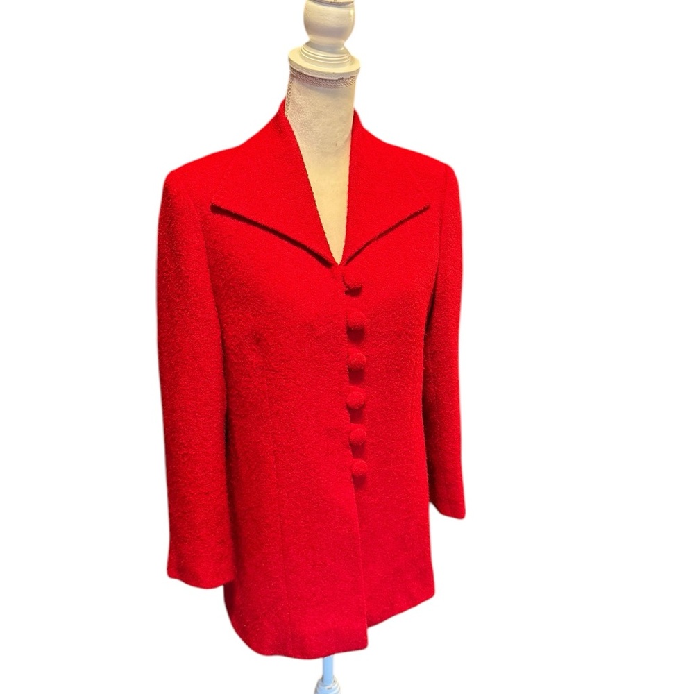 Red Vintage Wide Collar Jacket See Measuremnts